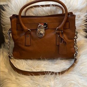 Michael Kors Hamilton Leather Medium Satchel purse
